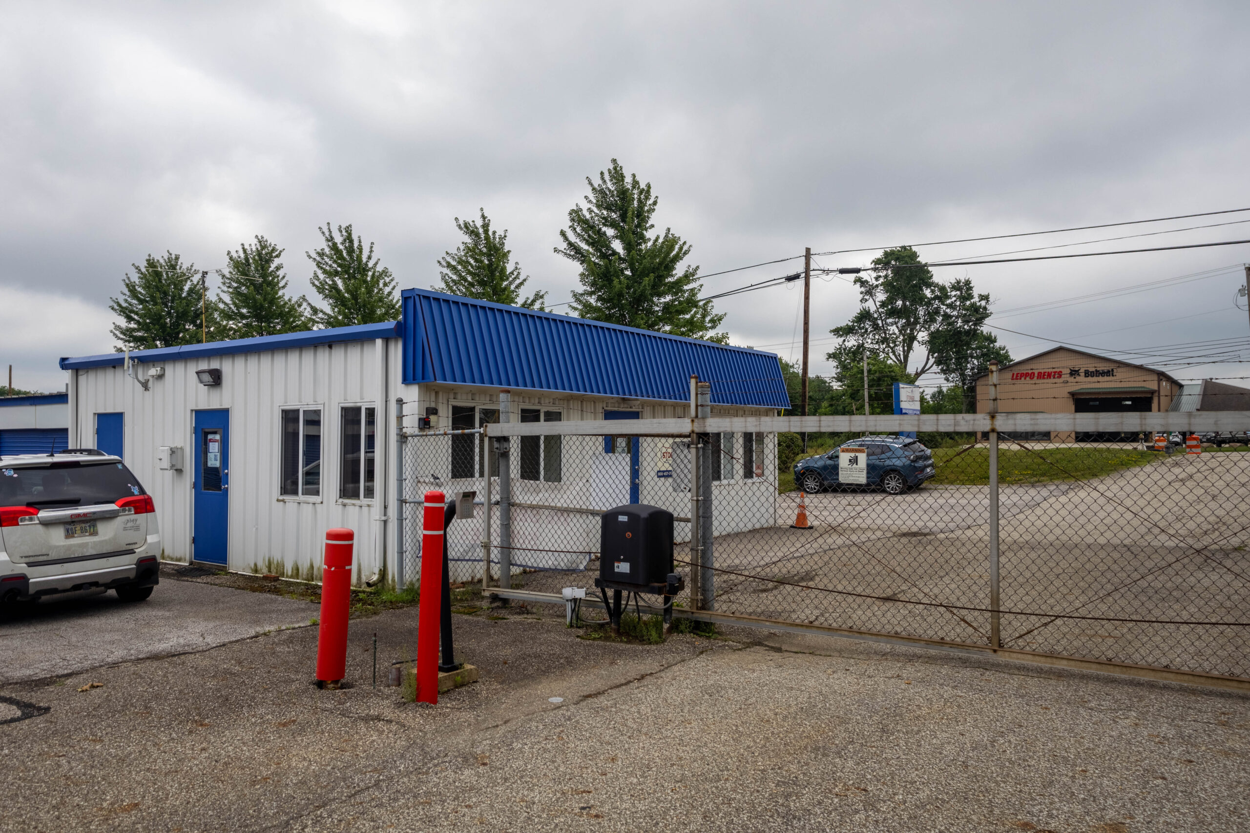 1955 Medina Road - Property entrance and storage buildings